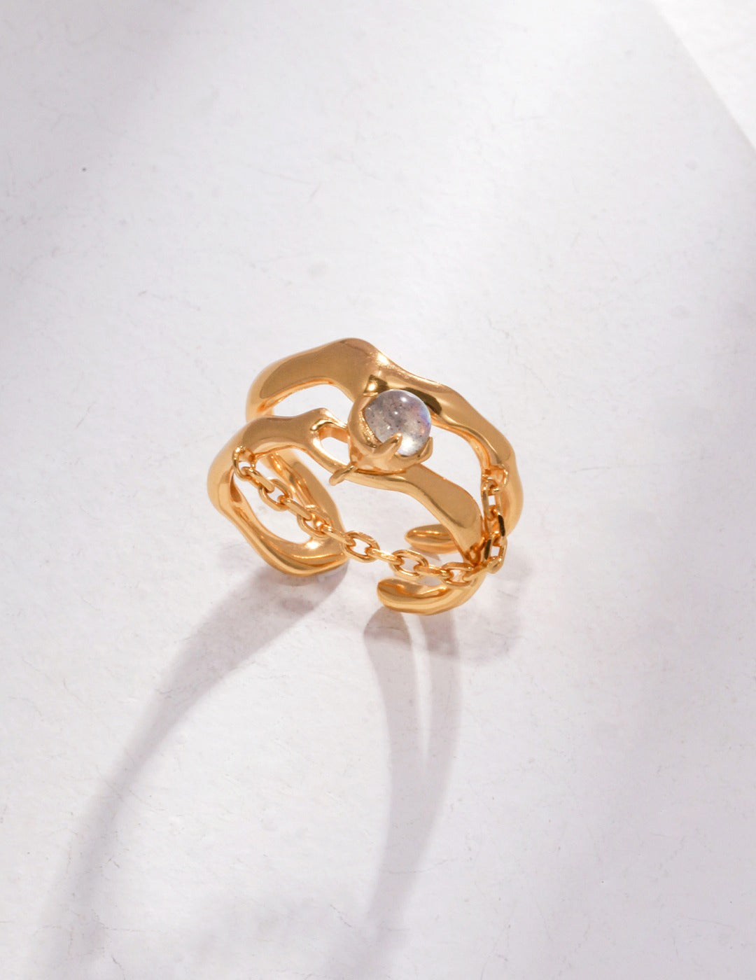 Moonstone Silver Ring