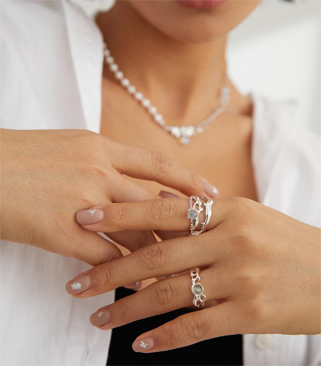 Moonstone Silver Ring