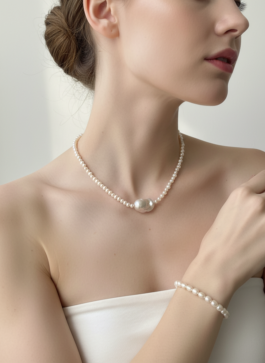 Minimalist Rice Pearl Bracelet