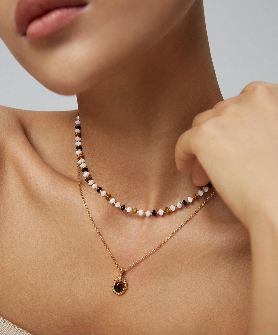 Tiger’s Eye Gemstone Beaded Jewelry Set