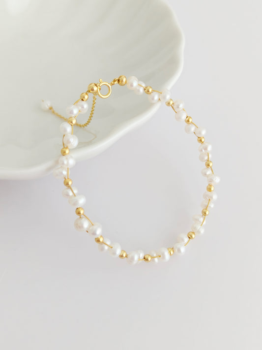 Spring Wreath Pearl Bracelet