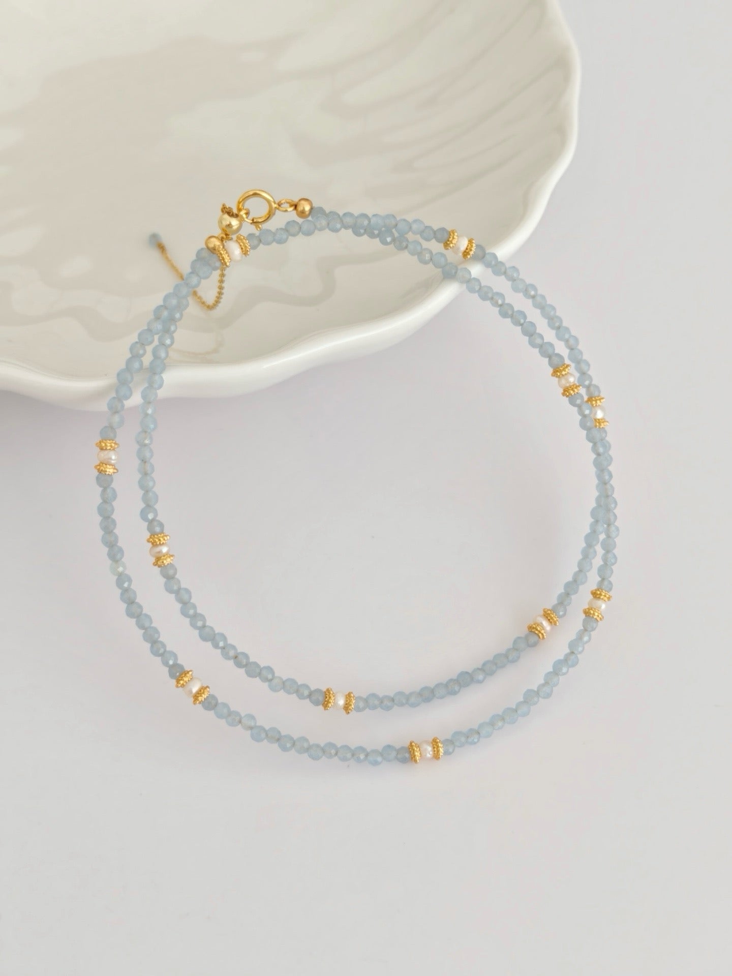 Celeste Cat’s Eye Beaded Necklace