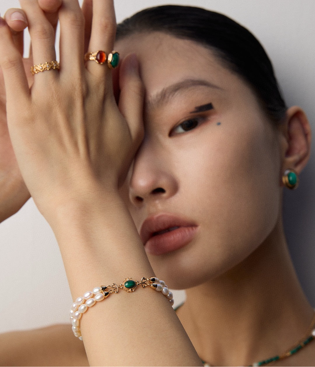 Malachite Pearl Bracelet