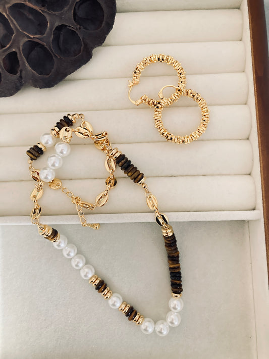 Tiger's eye beaded necklace