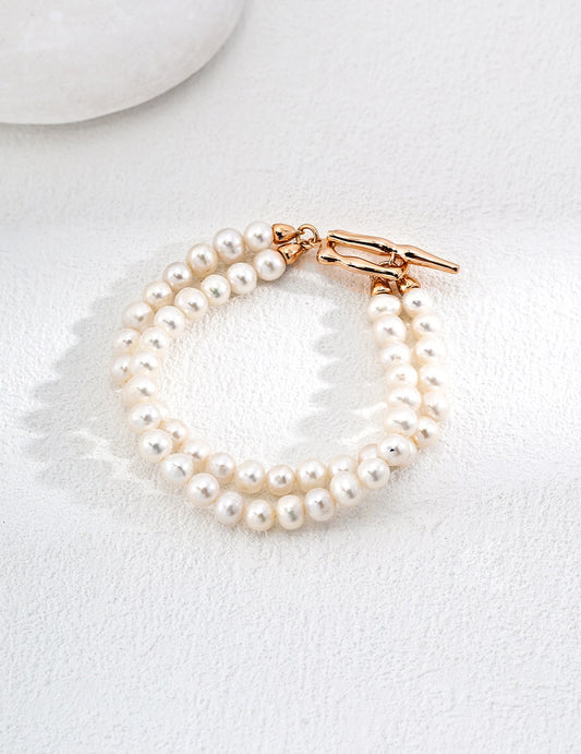 Two Strands Pearl Bracelet
