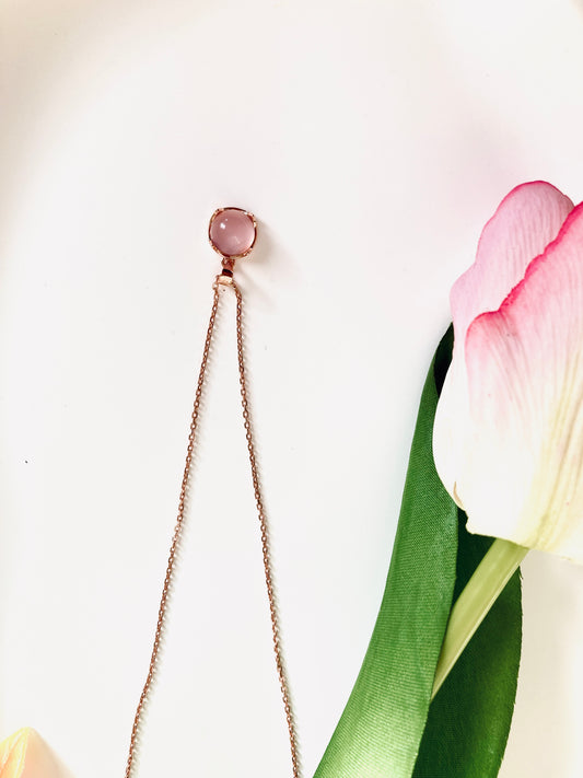 Pink gemstone necklace