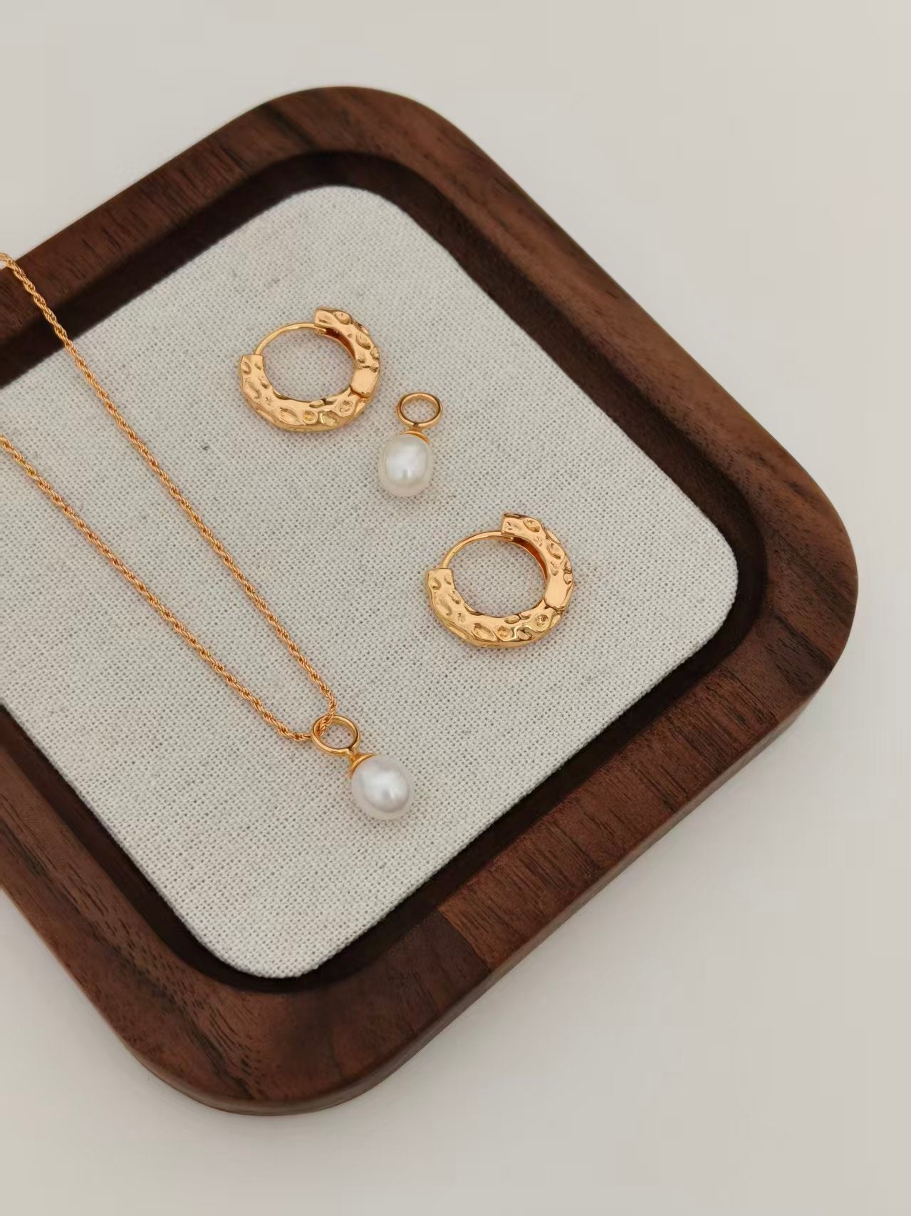 Vintage Natural Pearl Silver Earrings | Pendant Removable Earrings