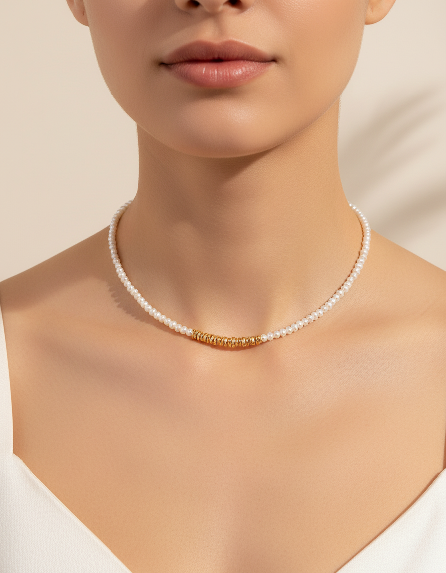 Pearl Necklace and Bracelet