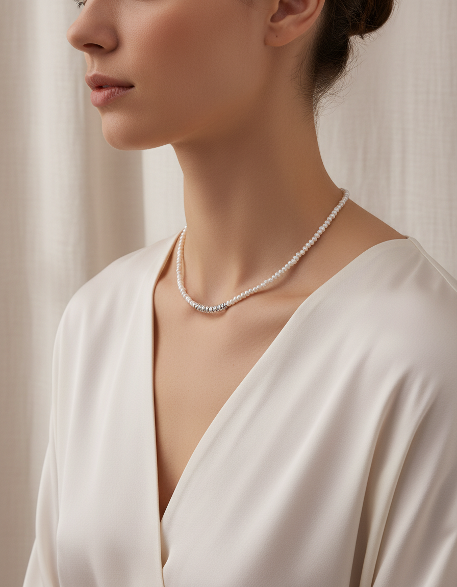 Pearl Necklace and Bracelet