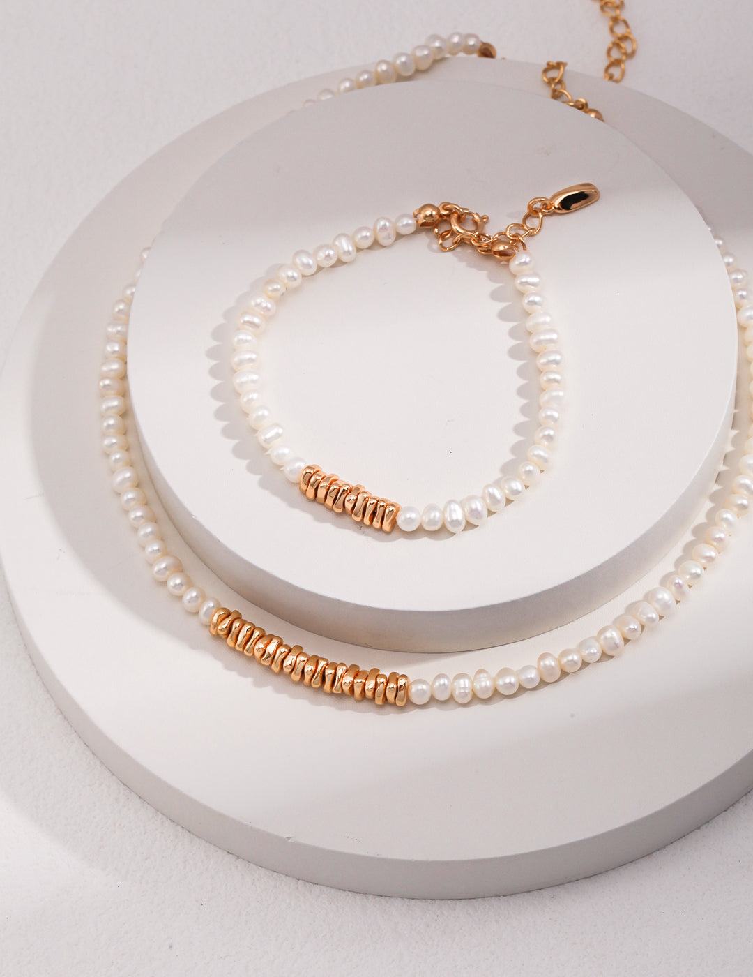 Pearl Necklace and Bracelet
