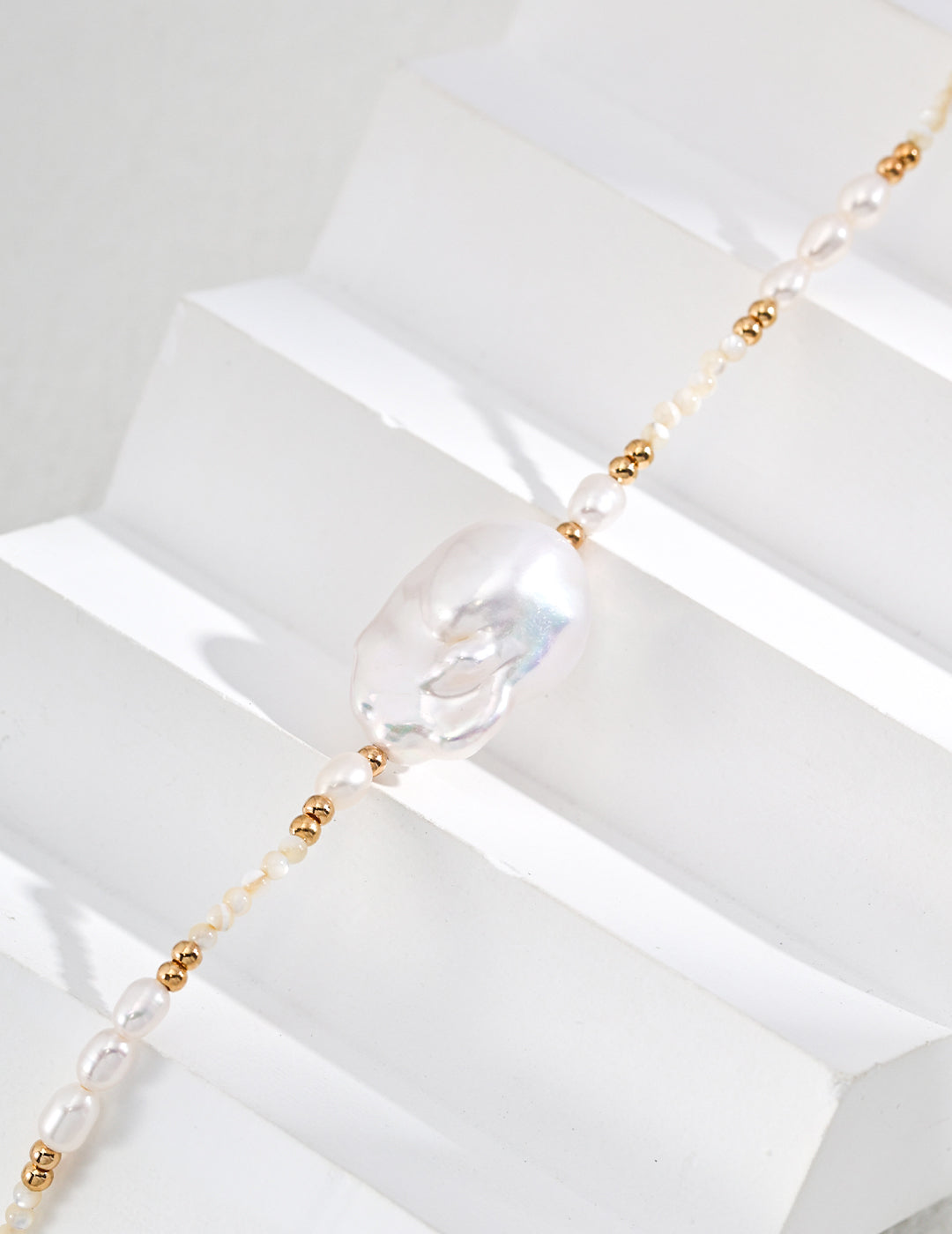 Baroque Pearl Beaded Necklace