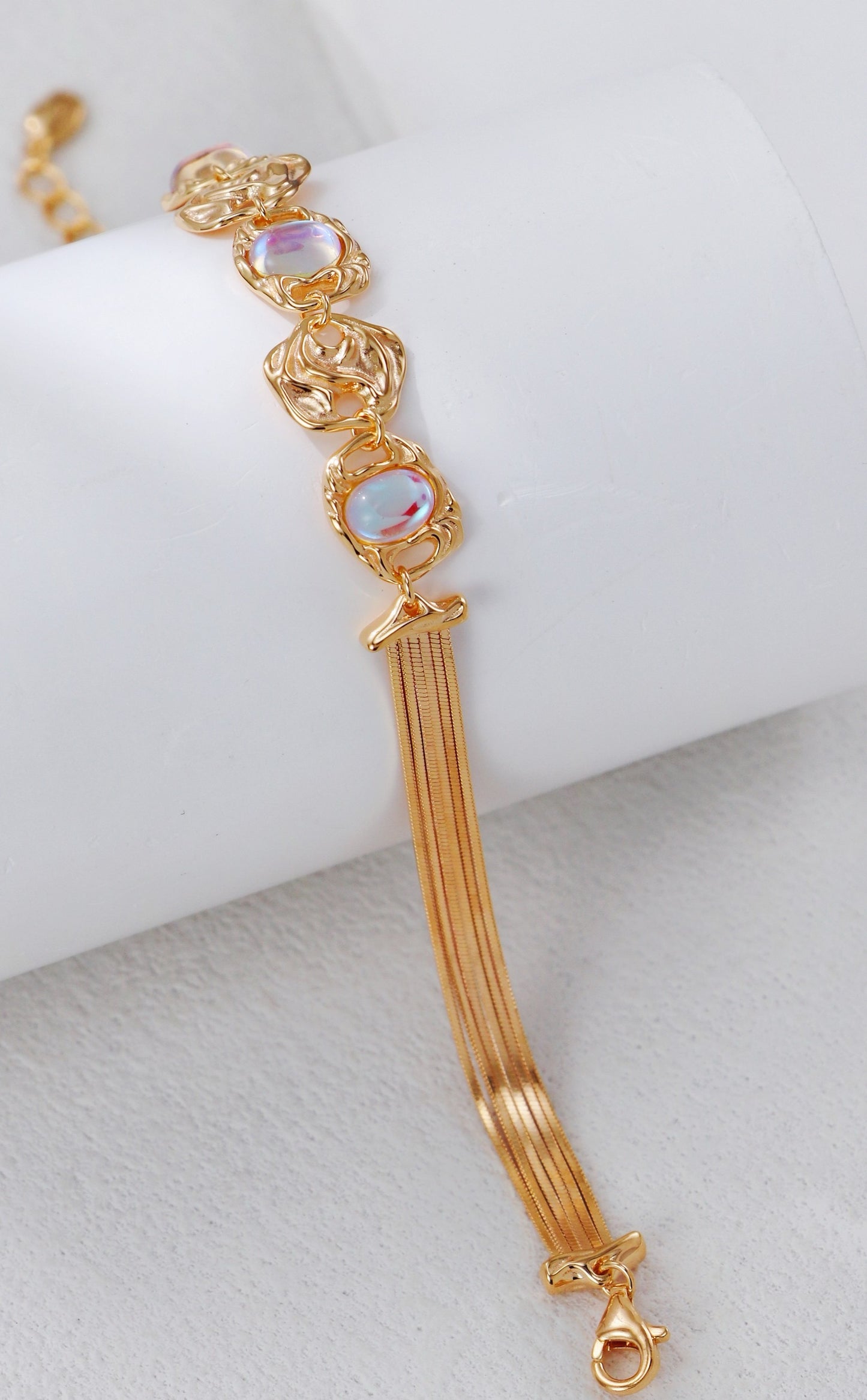 S925 Silver Vintage Moonstone Bracelet