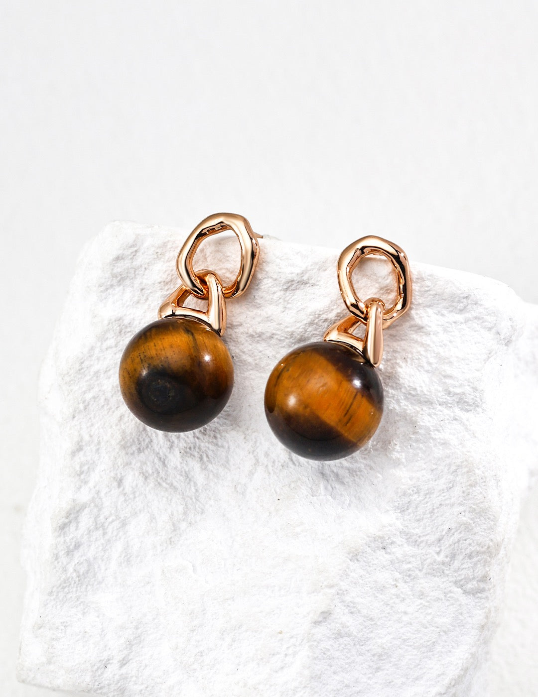 Tiger’s Eye Gemstone Earrings
