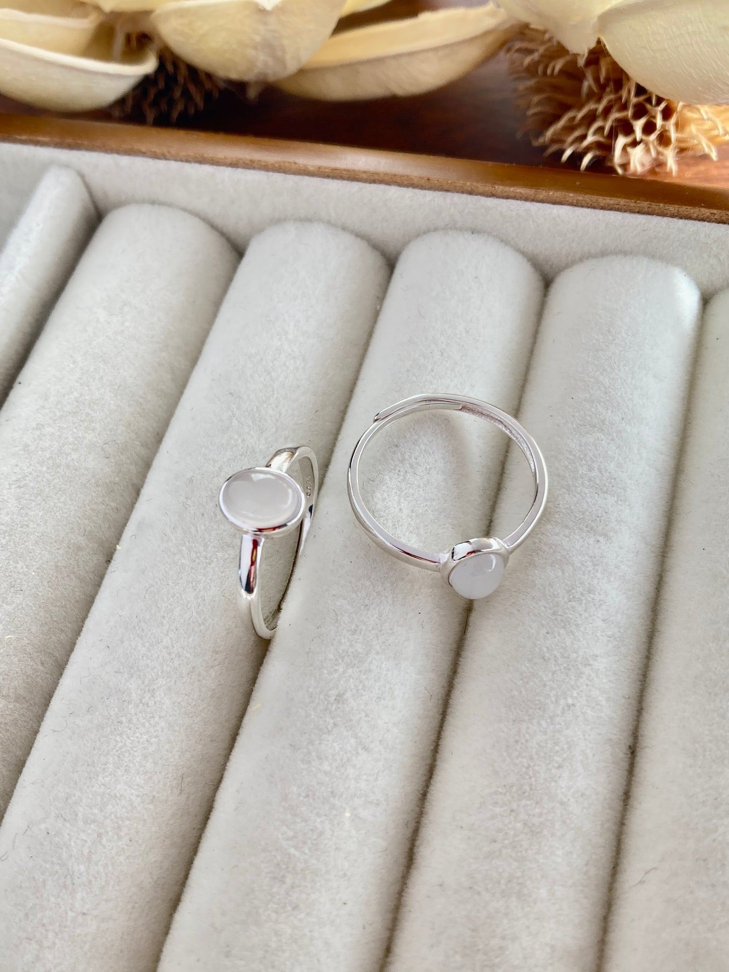 White Chalcedony Ring