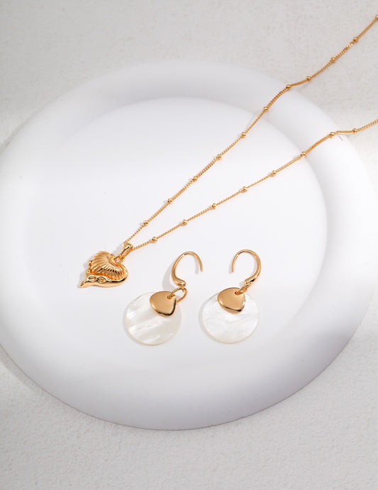 Sterling silver necklace with heart shaped pendant