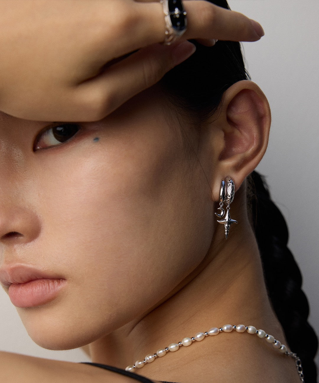 S925 Silver Moon & Star Tarot Earrings | Vintage Celestial Jewelry