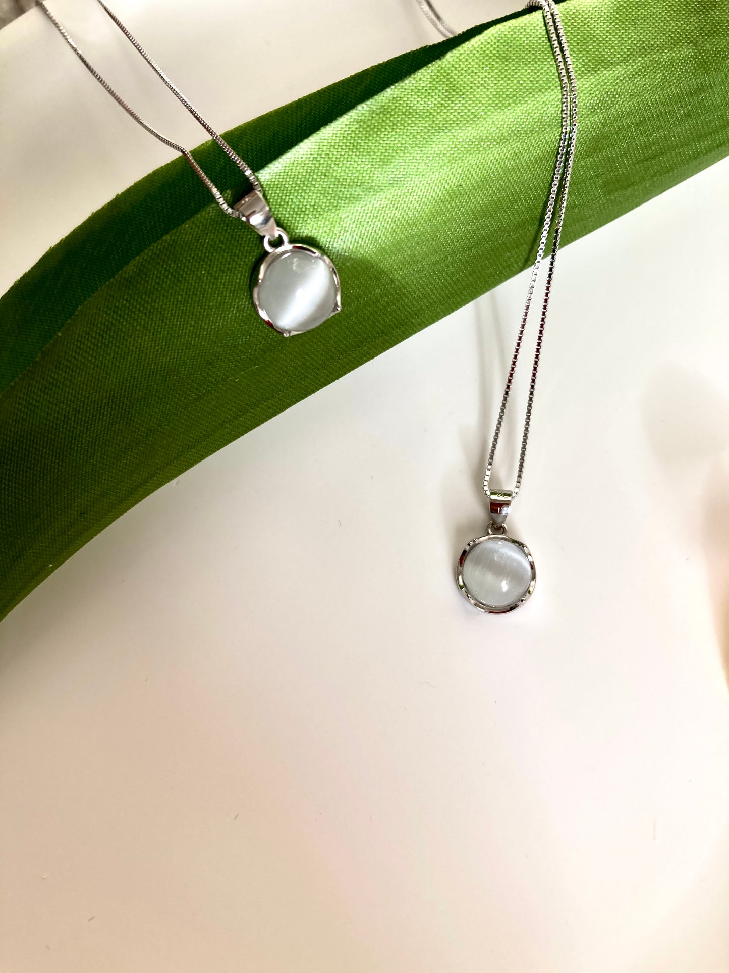 Cat's eye gemstone necklace