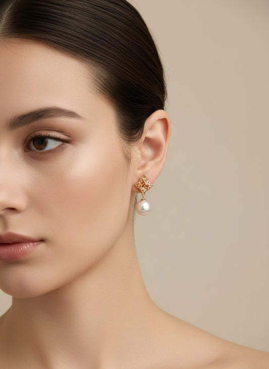 Pearl and Silver Earrings