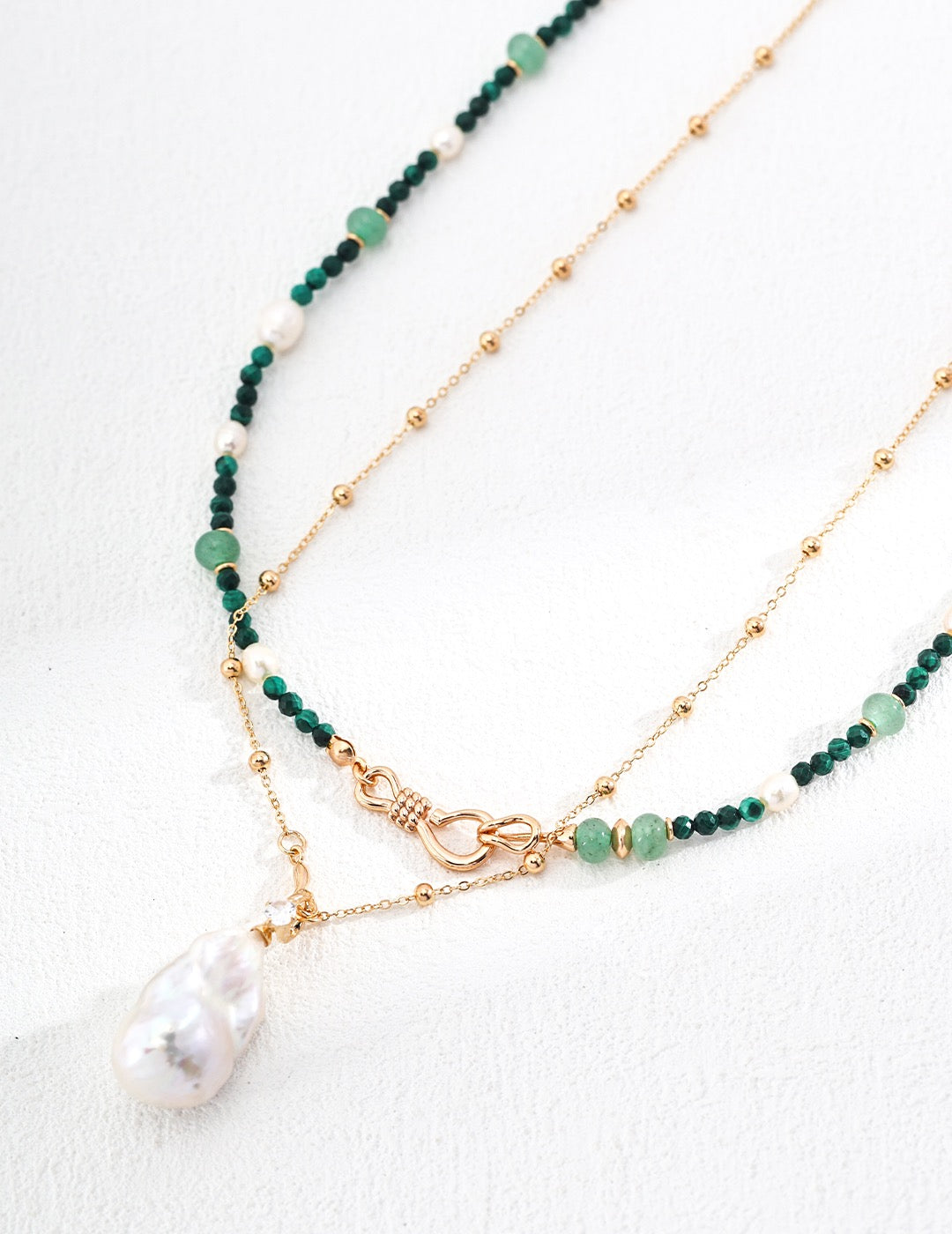 Baroque Pearl’s Charm Necklace