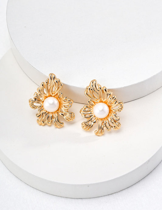 Flower of Spring Pearl Earrings