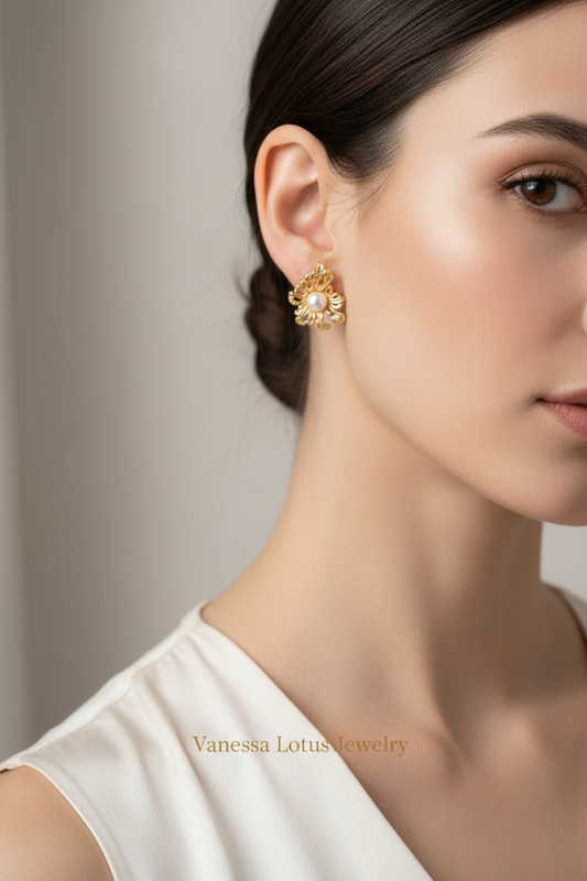 Flower of Spring Pearl Earrings