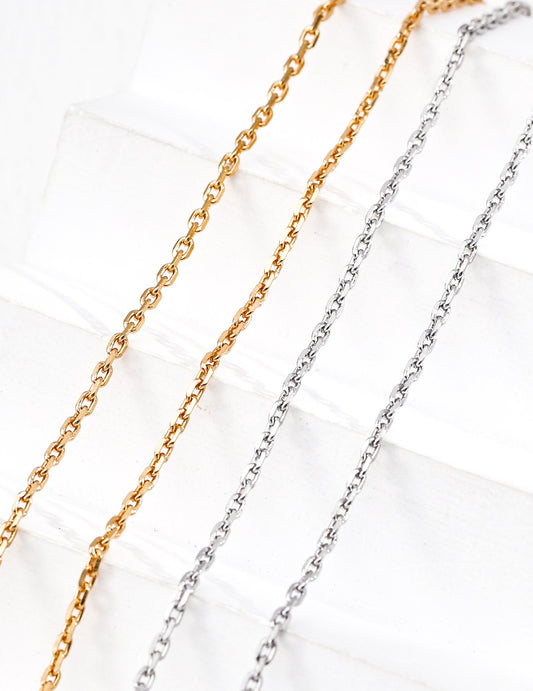 S925 Sterling Silver Adjustable Chain Necklace