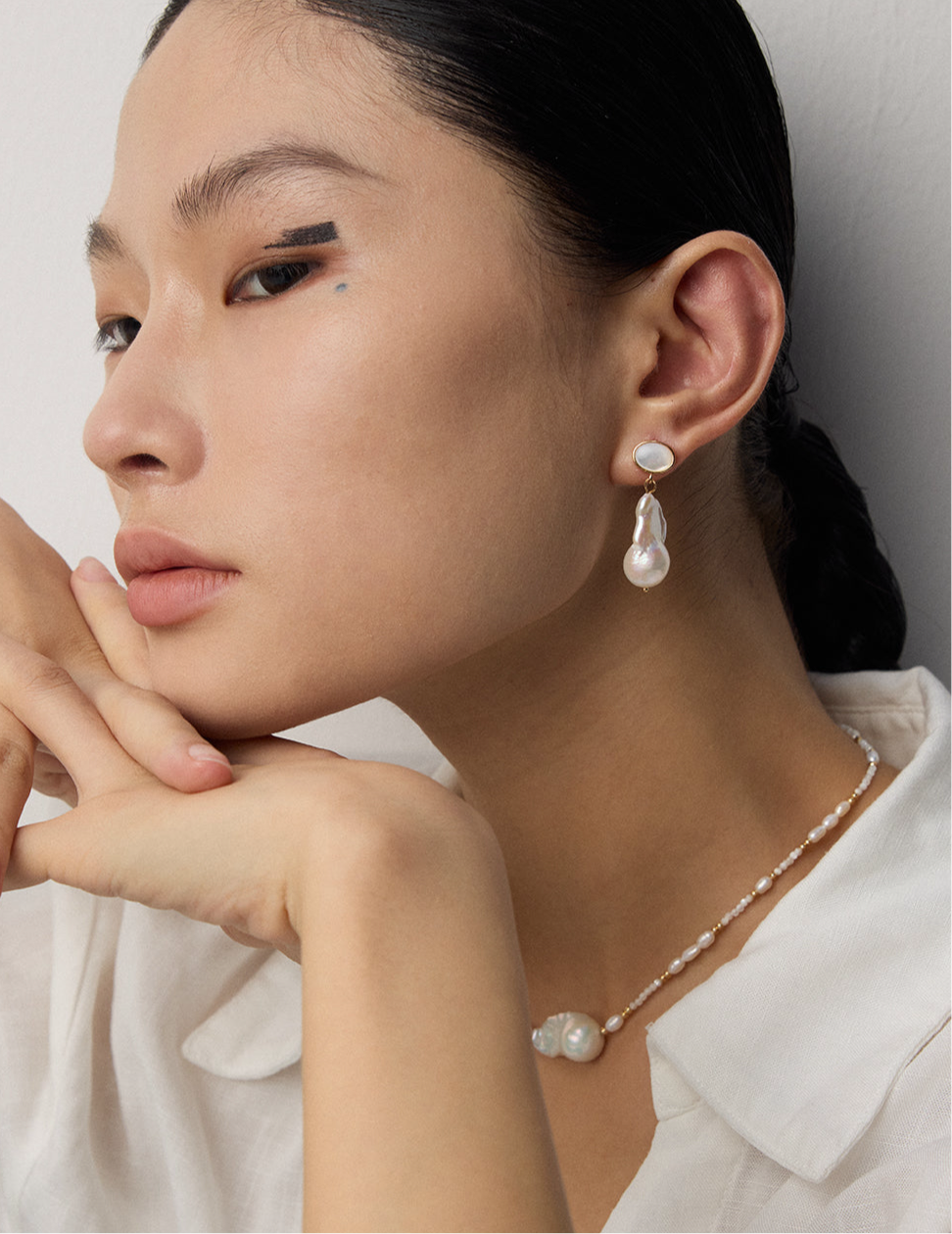 Baroque Pearl Beaded Necklace