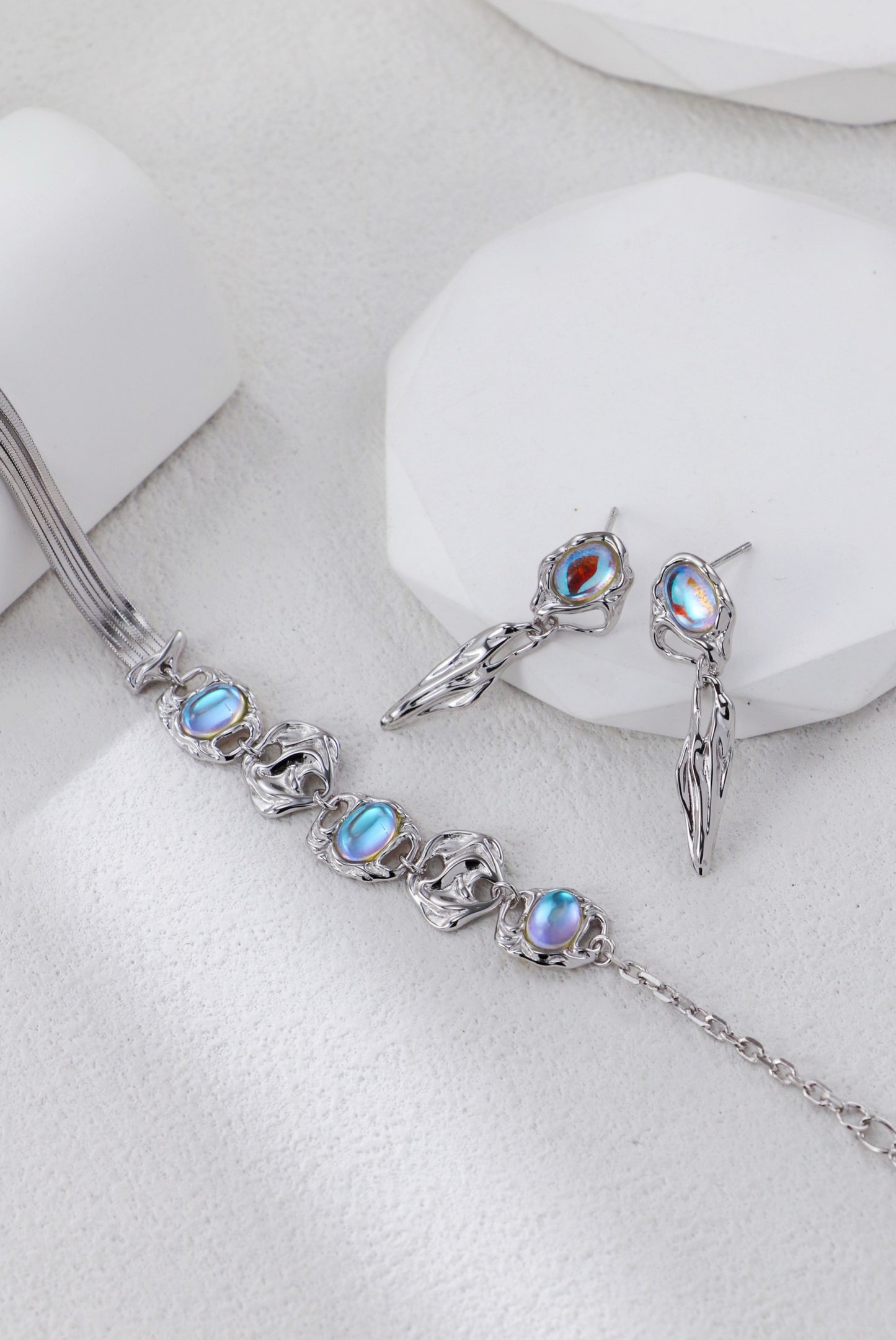 S925 Silver Vintage Moonstone Bracelet