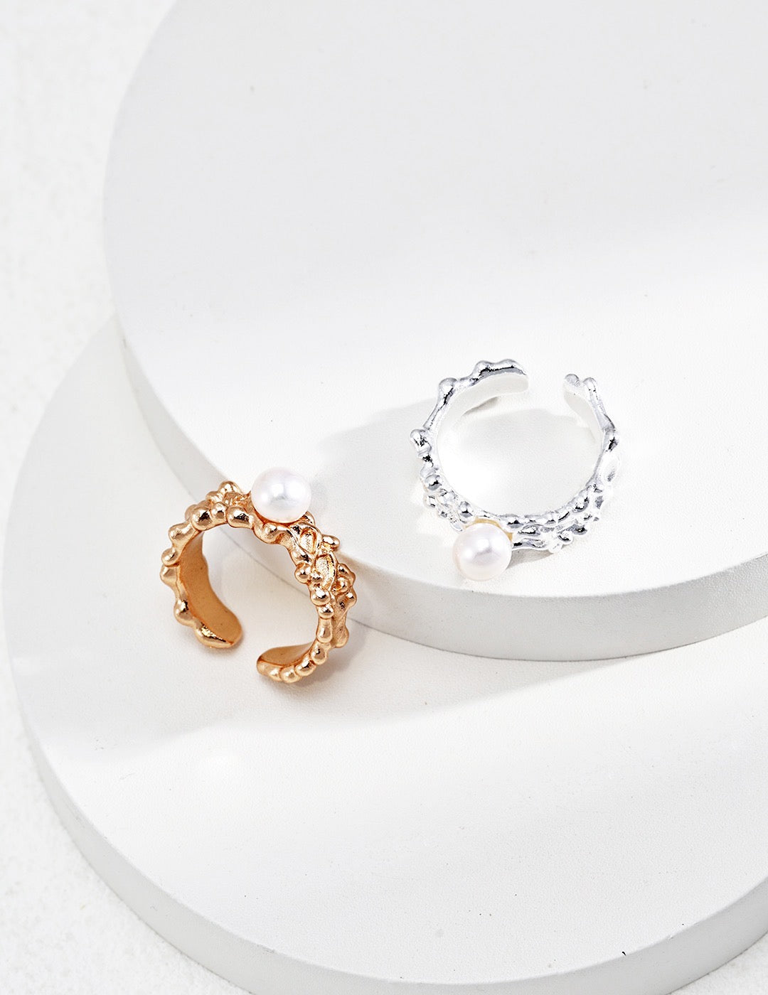 Wave Pearl Ring