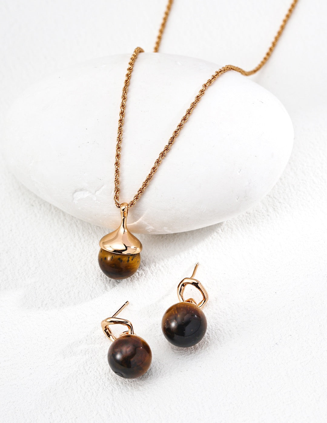 Tiger’s Eye Gemstone Earrings