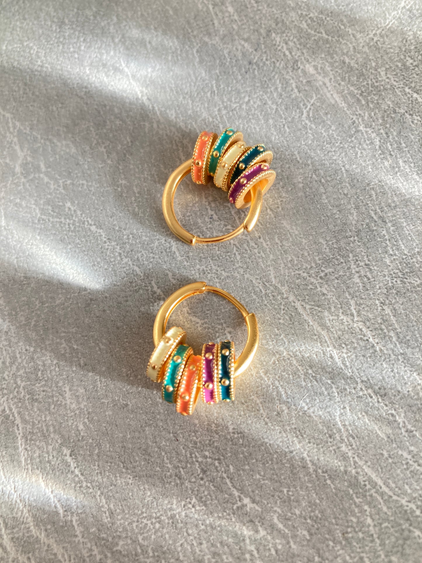 Colored Rings Earrings