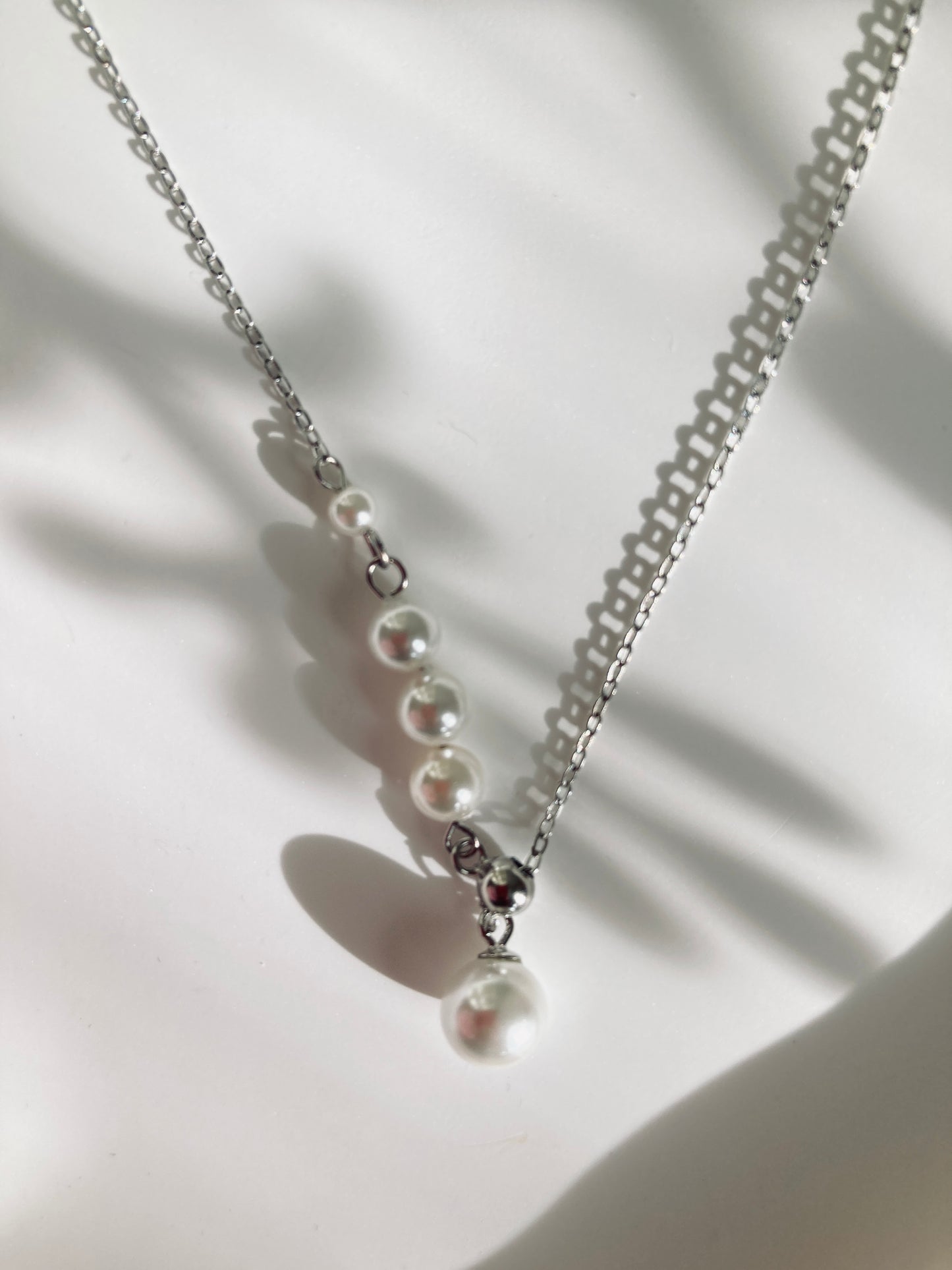 Sterling silver pearl necklace