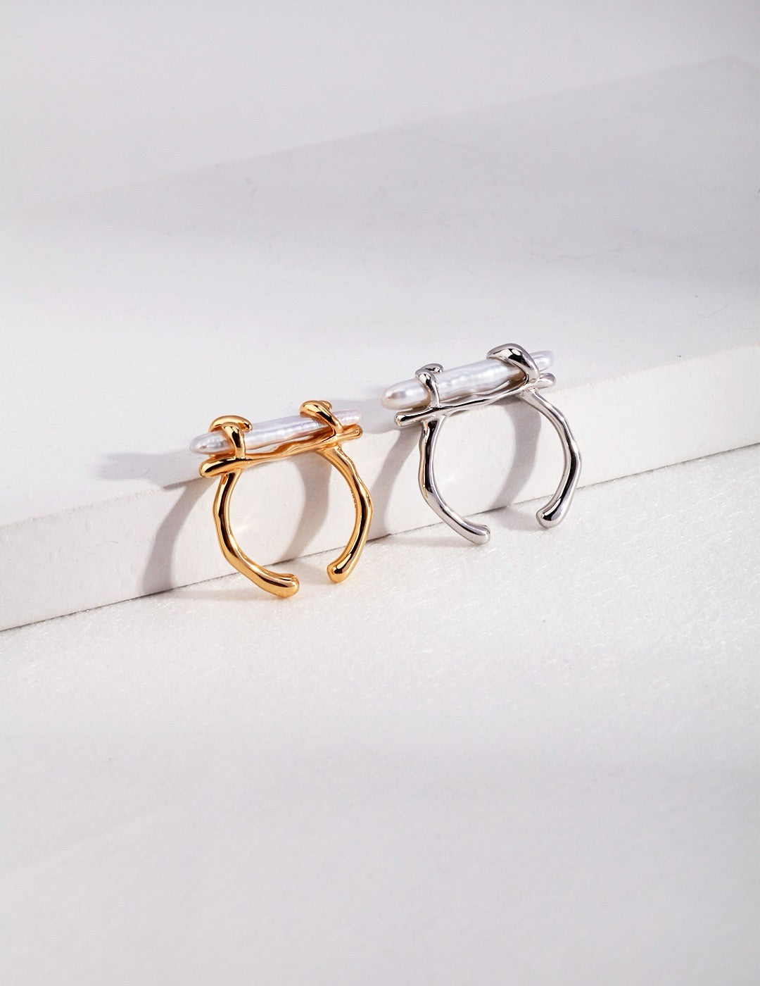 Baroque Gold Embrace Pearl Set
