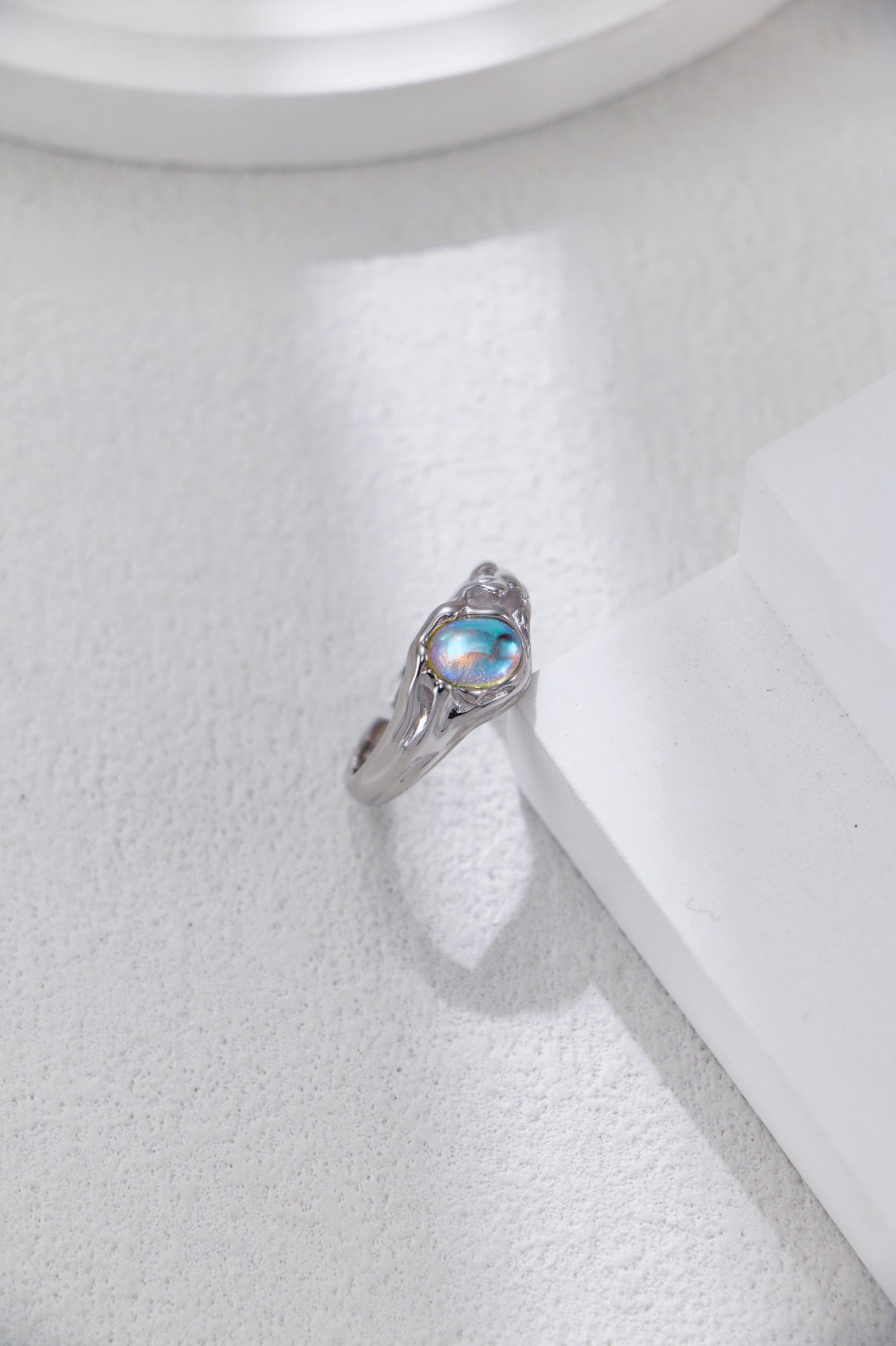 S925 Silver Vintage Moonstone Ring