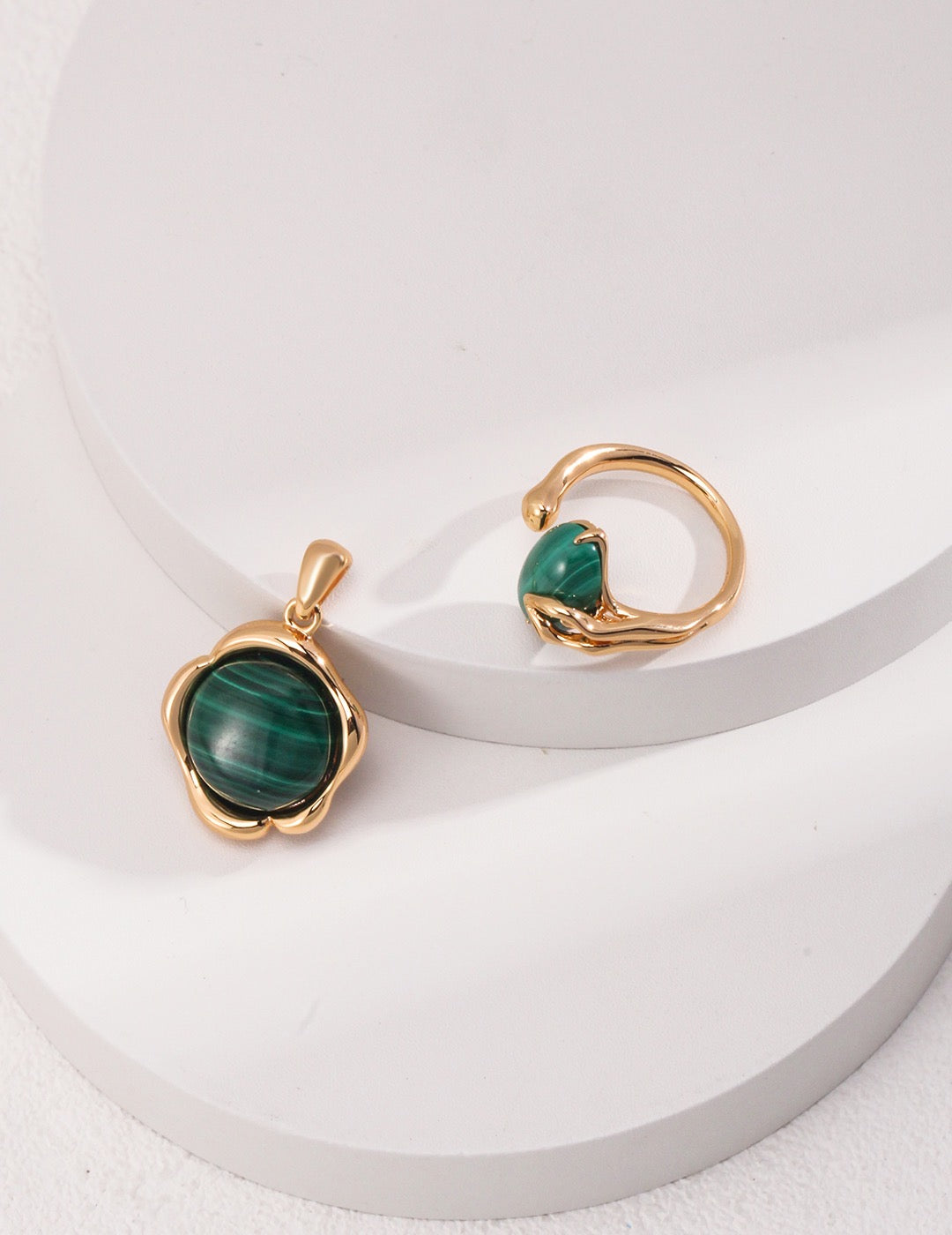 Sterling Silver Malachite Pendant