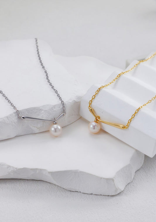 Sterling Silver Pearl Necklace