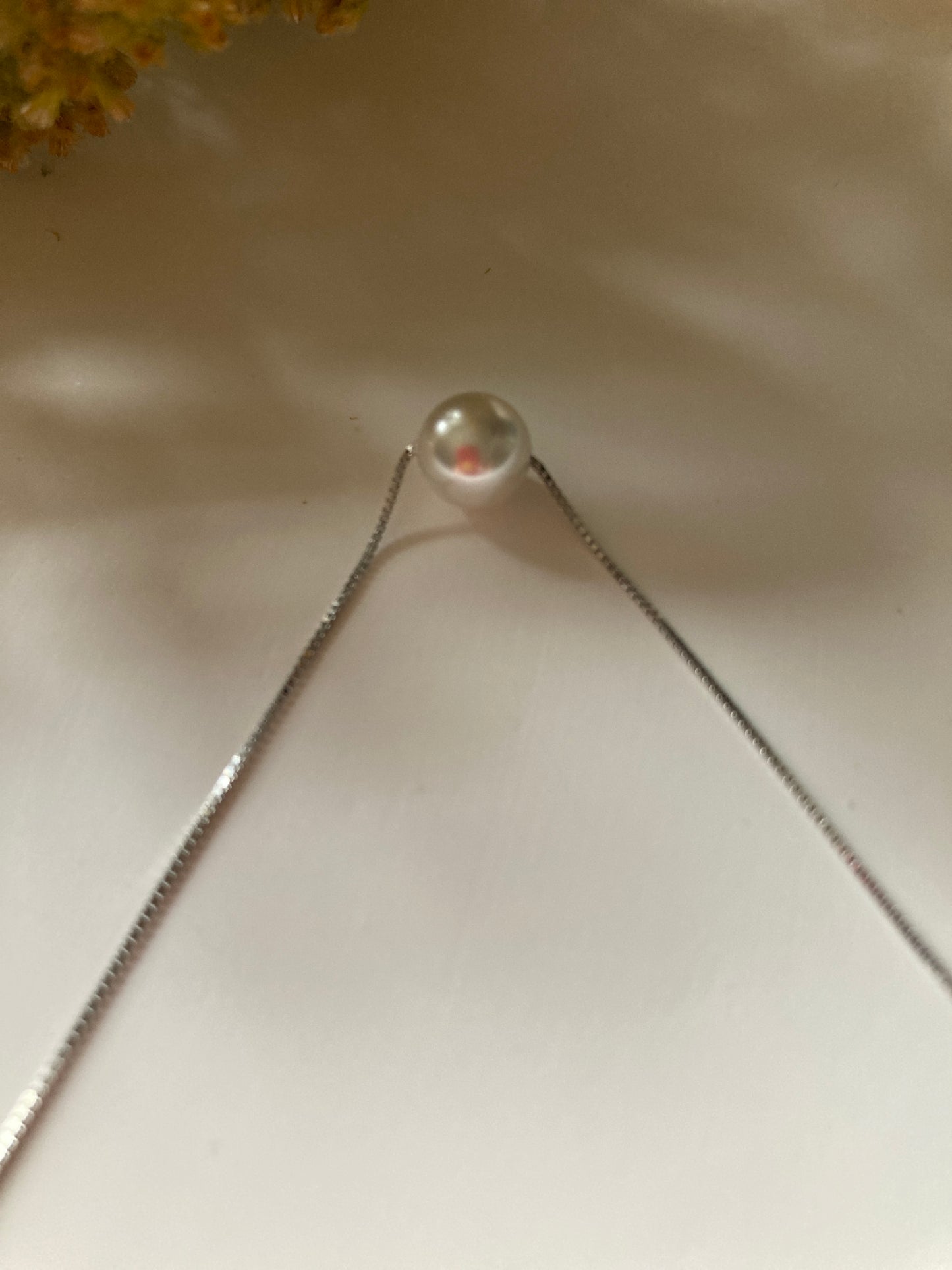 Pearl and silver necklace