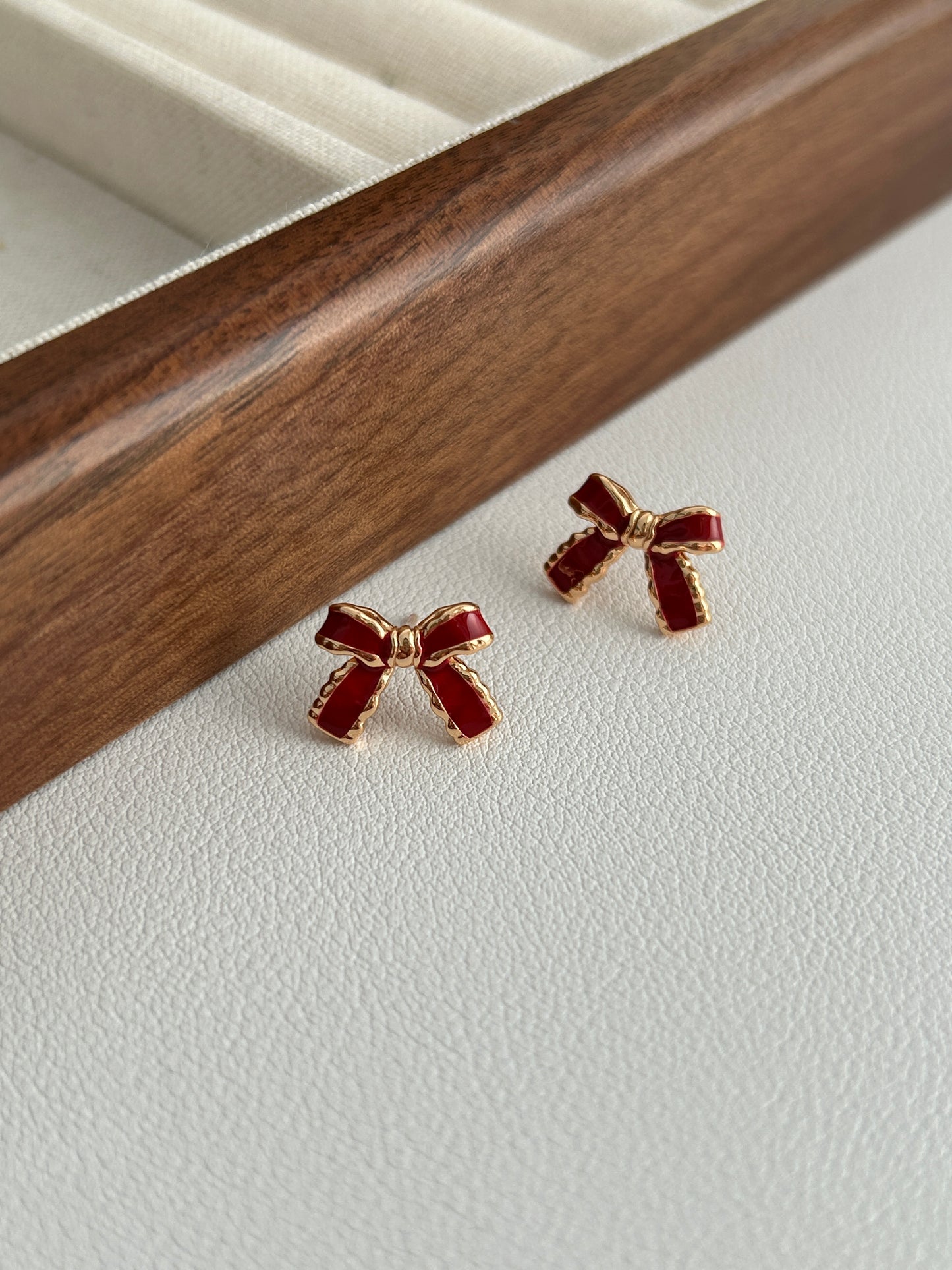 Red Bow Studs