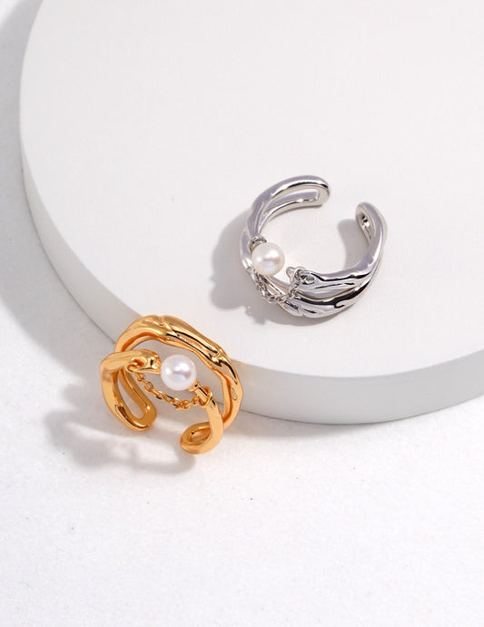 Sterling Silver Pearl Ring