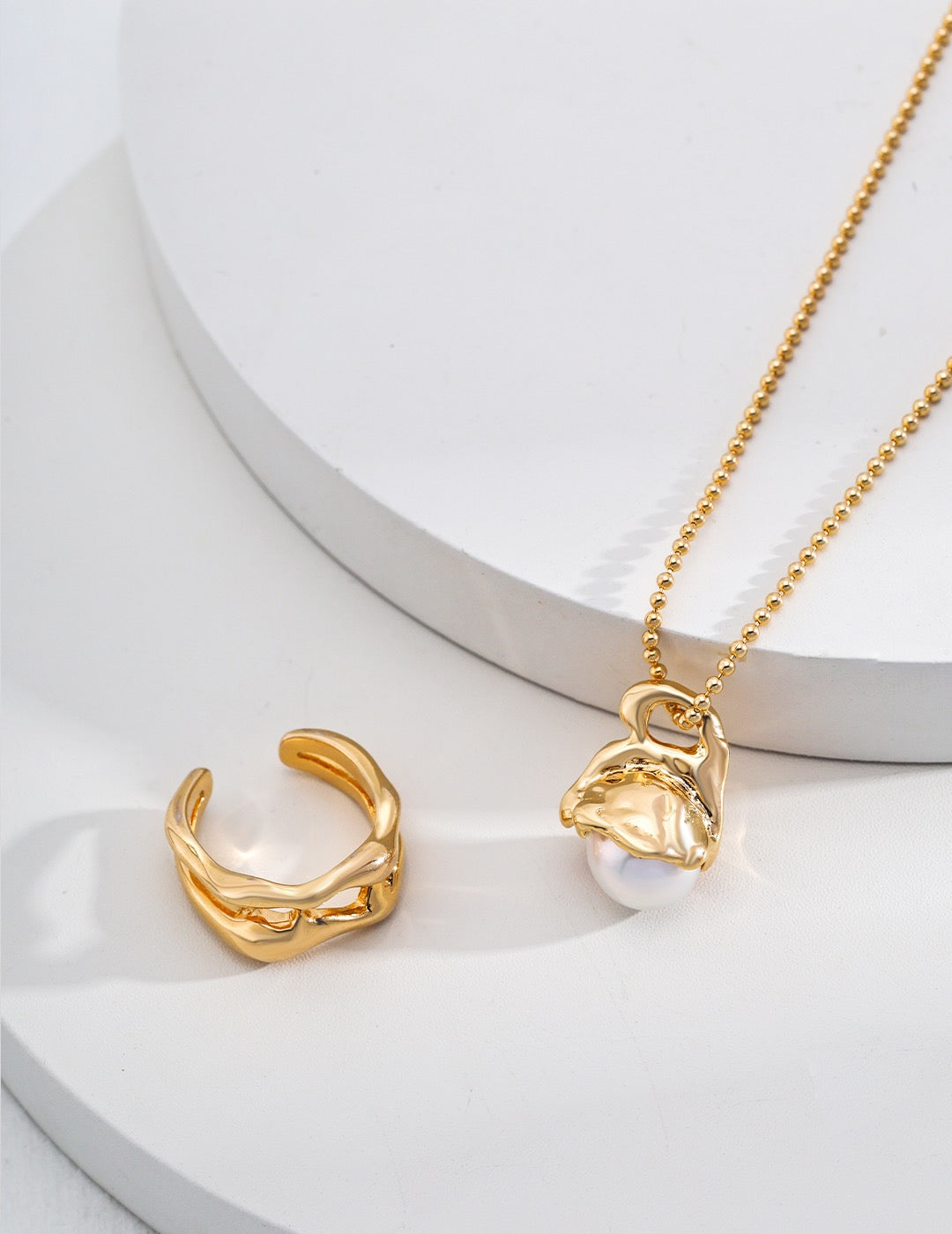 Sterling Silver Necklace with Removable Pearl Pendant