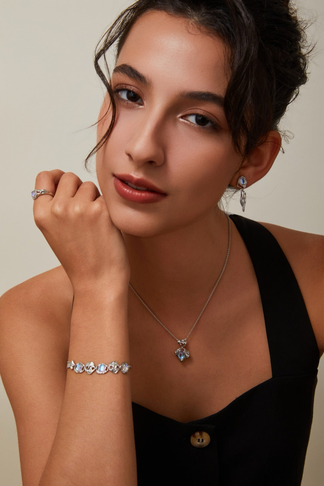 S925 Silver Vintage Moonstone Bracelet