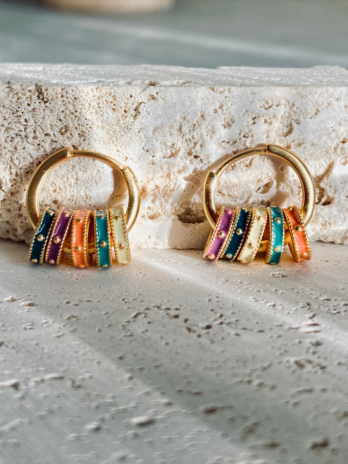 Colored Rings Earrings