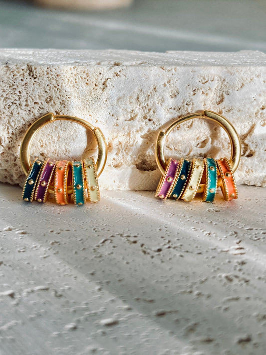Colored Rings Earrings