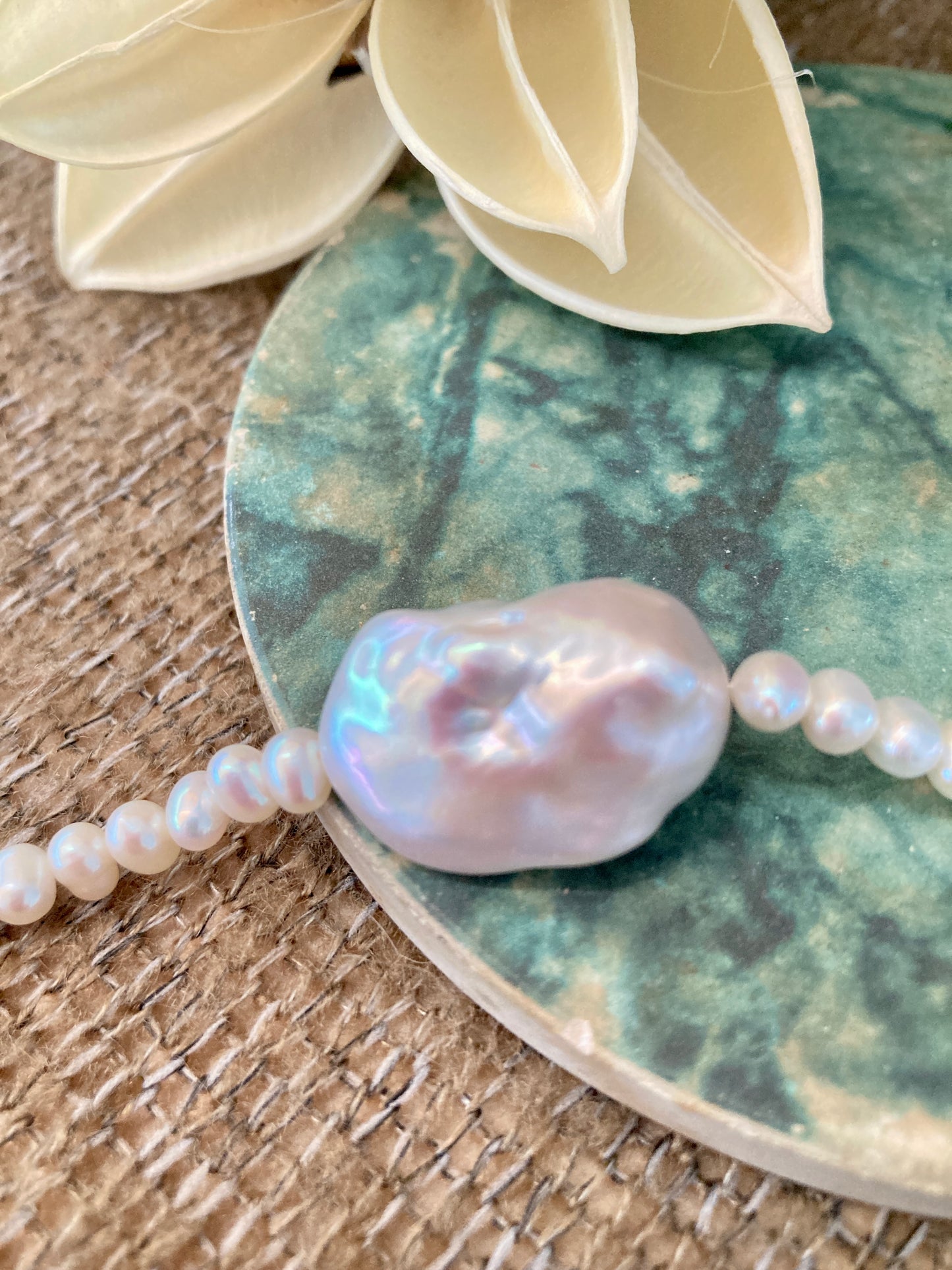 Baroque pearl necklace