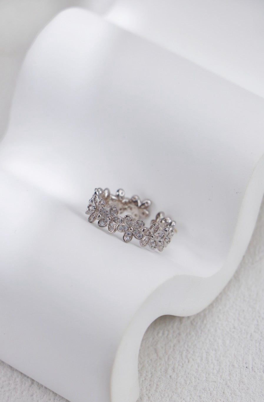 Sterling Silver Flower Ring