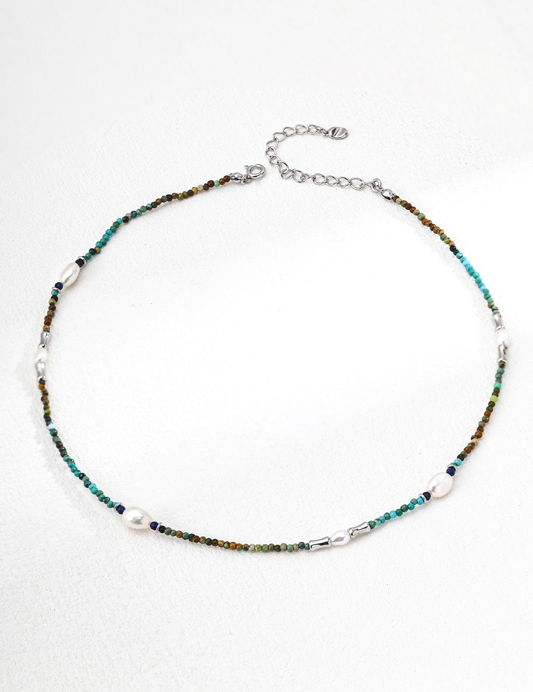 Vintage Gemstone & Pearl Jewelry Set – S925 Silver Bracelet & Necklace
