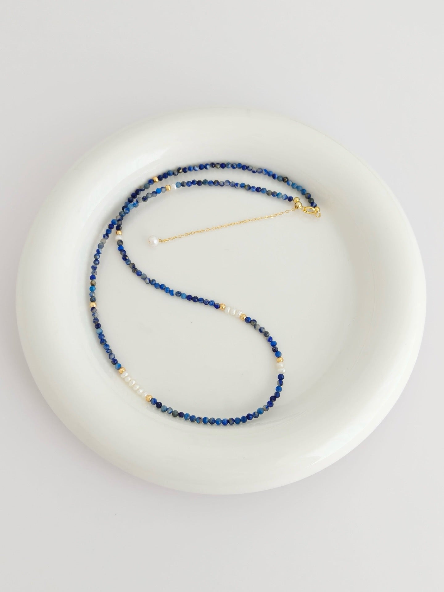 Celestial Lapis Pearl Necklace