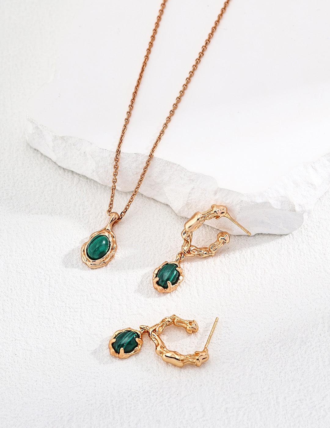 Malachite Sterling Silver Earrings