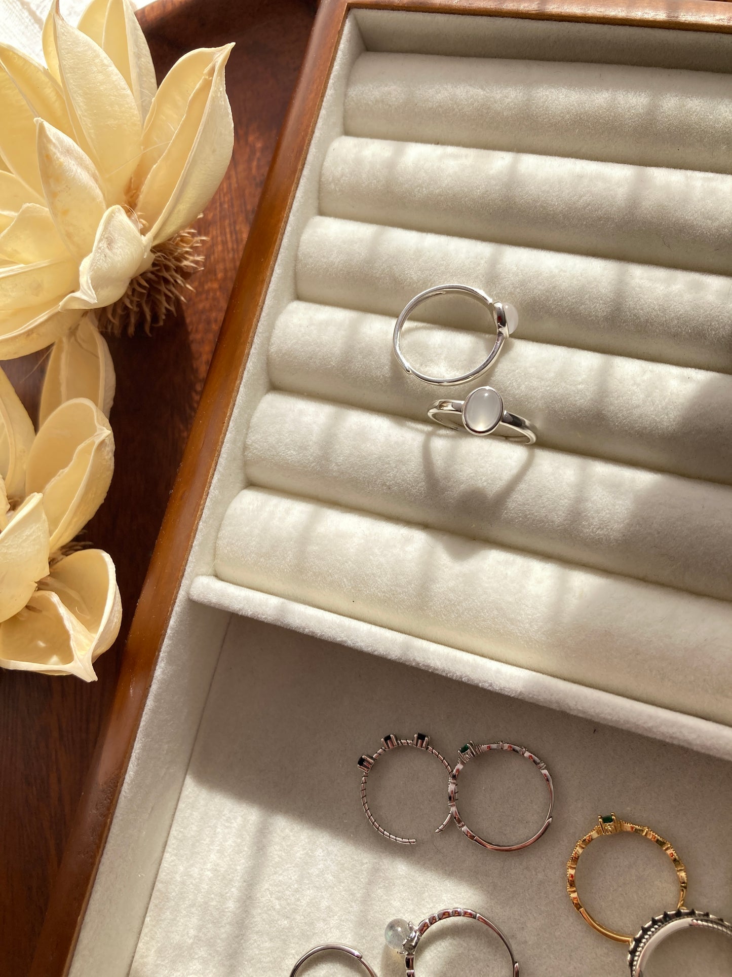White Chalcedony Ring