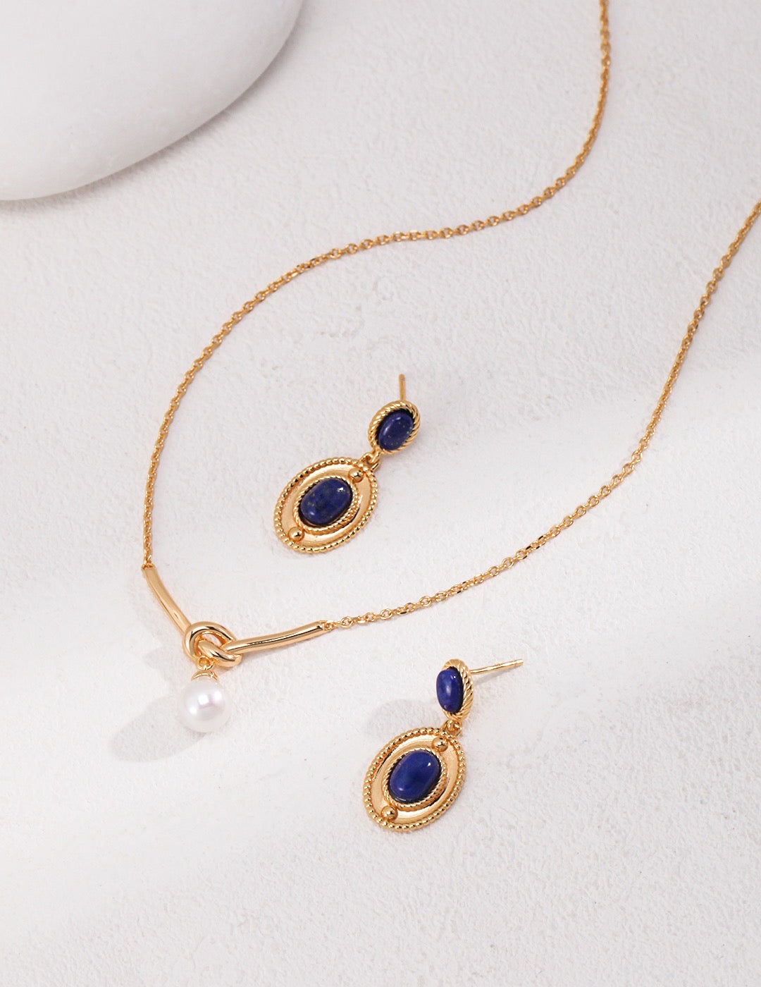 Natural lapis lazuli gemstone earrings
